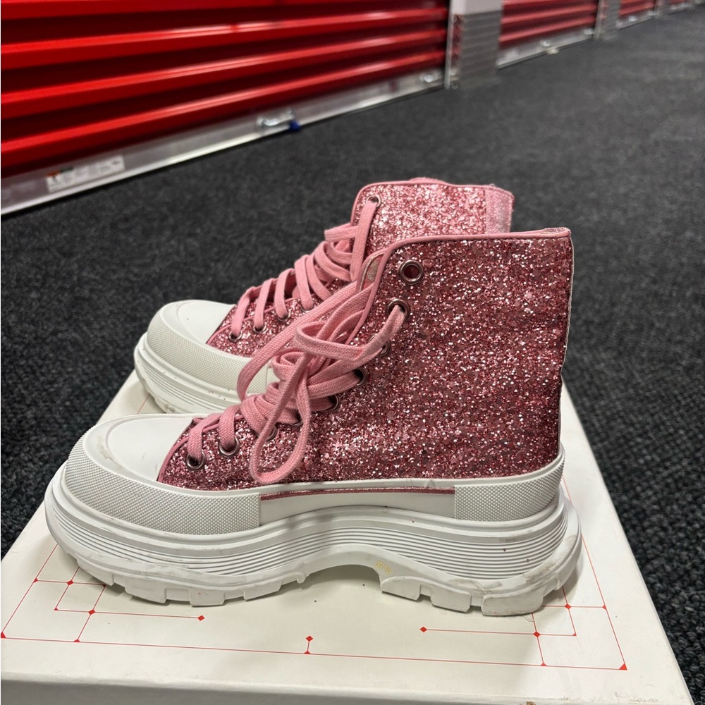 Pink Glitter Alexander McQueen Boots! SIZE 7+